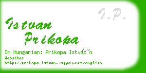 istvan prikopa business card